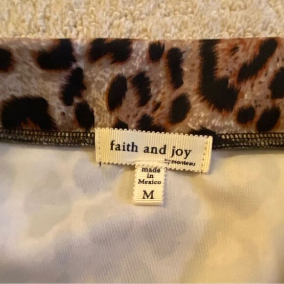 NWOT Faith and Joy Leopard Print Peplum Skirt - Picture 8 of 8